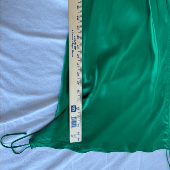 Amanda Uprichard Camela Mini Dress Emerald Green 100% Silk Women Large Mini - Picture 10 of 10